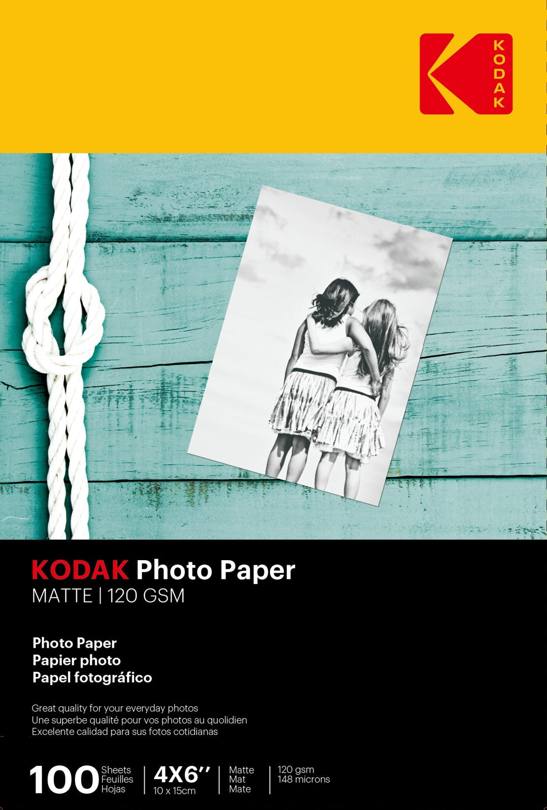 Papier fotograficzny matowy Kodak 120 g/m2/ 4R / 10x15cm / 100 szt / 740137