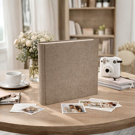 Album tradycyjny szyty 29x32 cm 60 stron DBCL30LINENBEIGE - zdjęcie 2