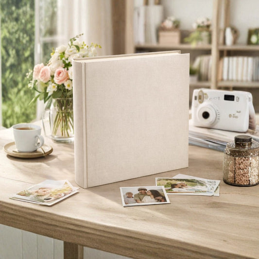 Album tradycyjny szyty 29x32 cm 100 stron DBCL50LINENCREAM - zdjęcie 2