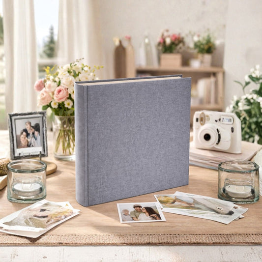 Album tradycyjny szyty 29x32 cm 100 stron DBCL50LINENGREY - zdjęcie 2