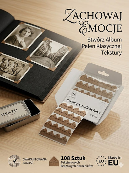 Henzo photo corners kraft 108 pcs. 1842300