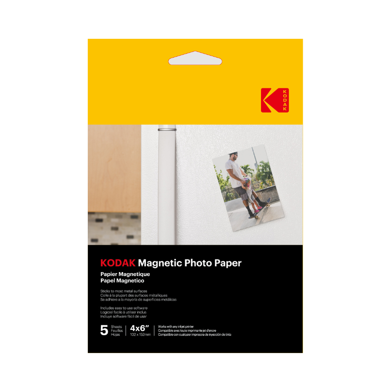 Papier magnetyczny błyszczący Kodak 690 g/m2 / 4R / 10x15cm / 5 szt / 351062 - zdjęcie 2