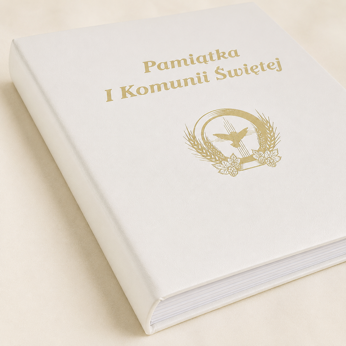Album komunijny kieszeniowy klejony 10x15 cm na 36 zdjęć, biały ze złoceniem - GEDEON (DPH4636PRAYER-1) – zdjęcie dodatkowe (DPH4636PRAYER-1)