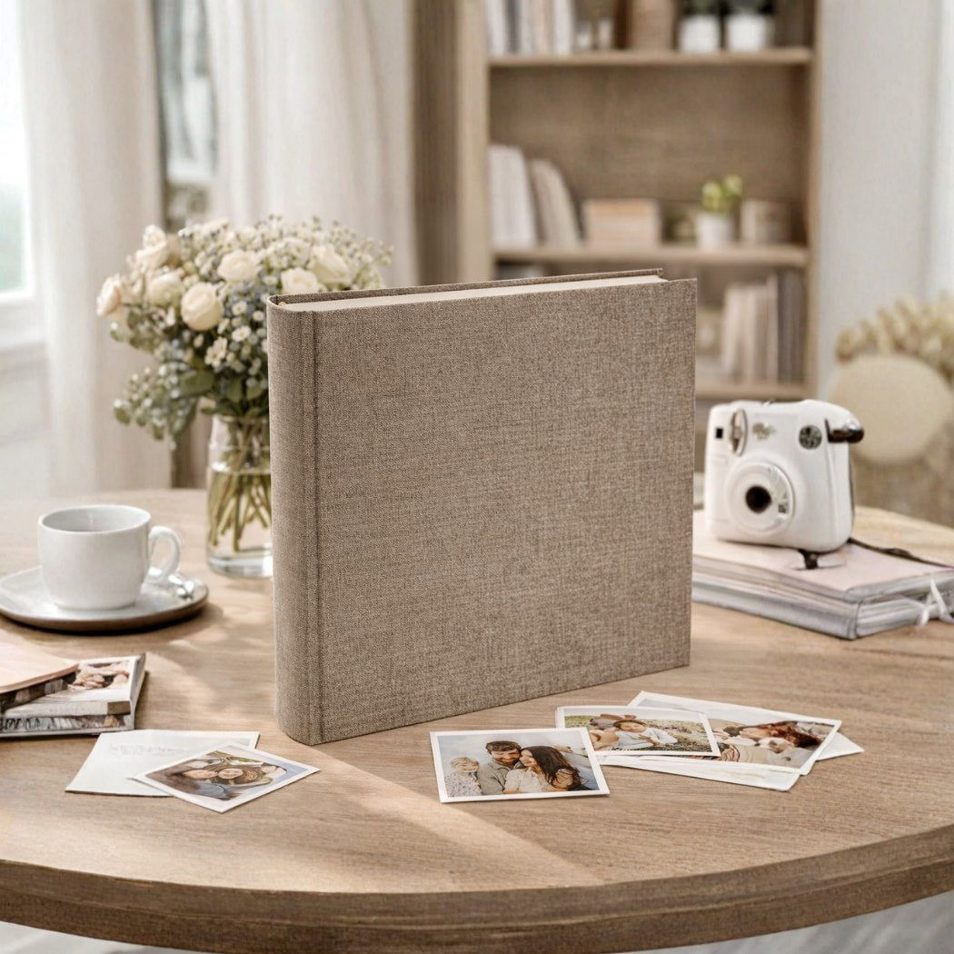 Album tradycyjny szyty 29x32 cm 60 stron DBCL30LINENBEIGE - zdjęcie 2