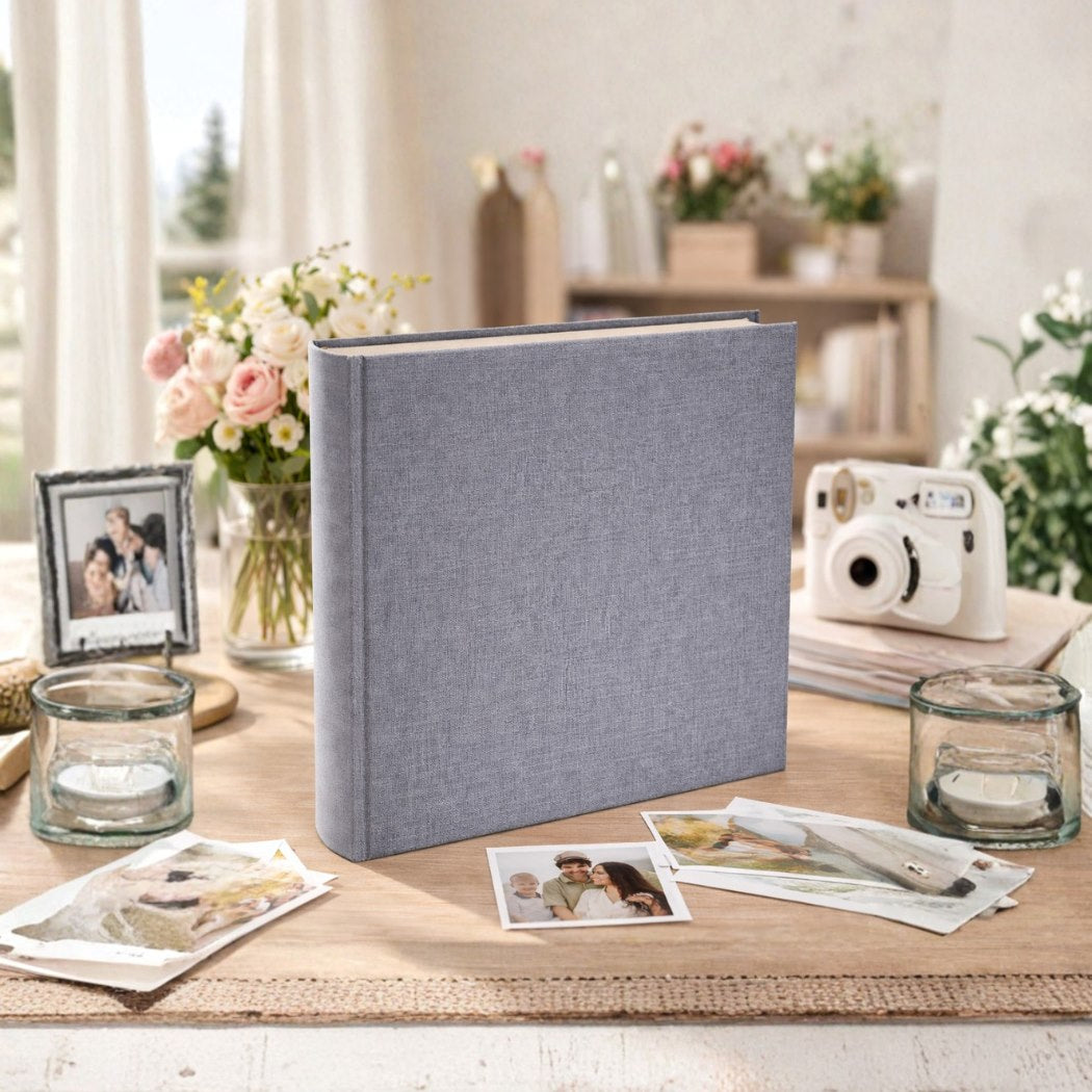 Album tradycyjny szyty 29x32 cm 60 stron DBCL30LINENGREY - zdjęcie 2