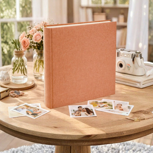Album tradycyjny szyty 29x32 cm 60 stron DBCL30LINENNUTMEG - zdjęcie 2