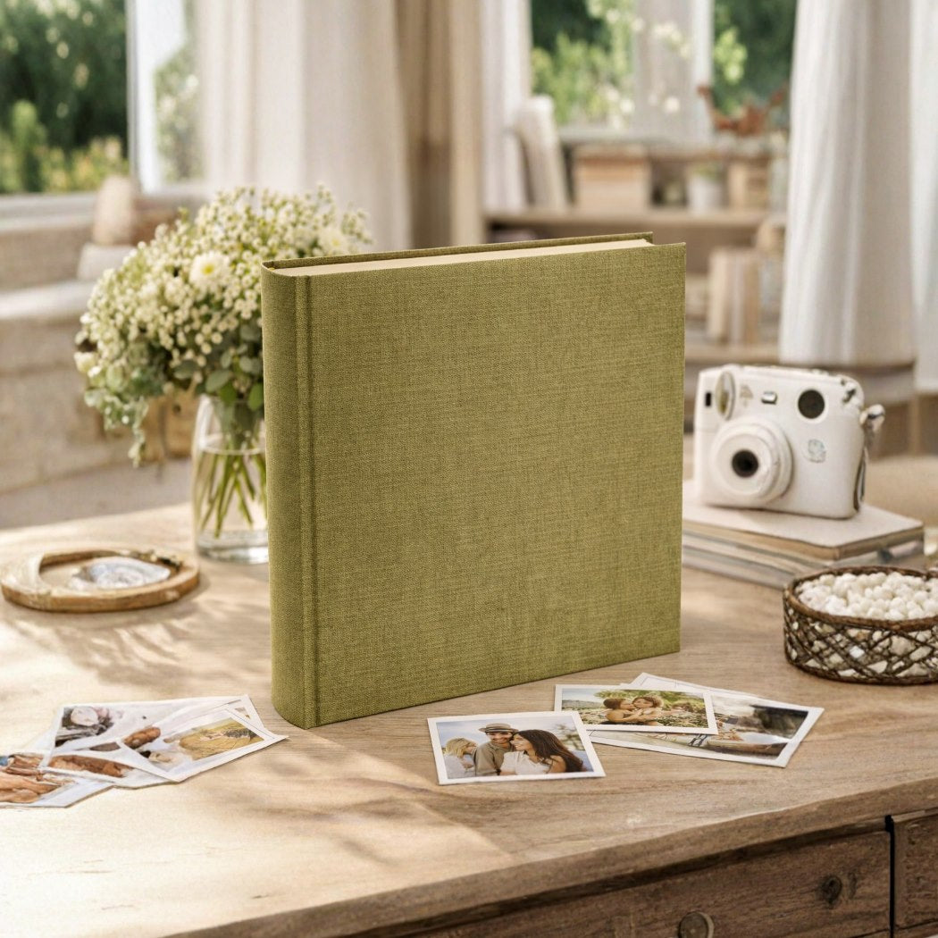 Album tradycyjny szyty 29x32 cm 60 stron DBCL30LINENOLIVE - zdjęcie 2