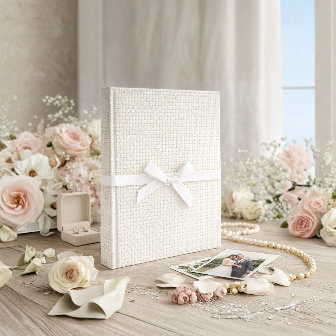 Album tradycyjny szyty 24x29 cm 40 stron DBCS20UNIQUEWHITEB - zdjęcie 2