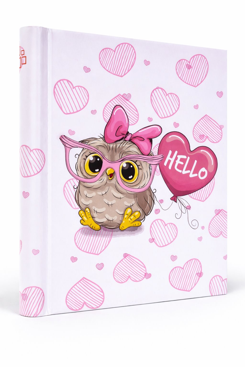 Album samoprzylepny spirala 23x28 cm 40 stron DRS20HELLOOWLPINK