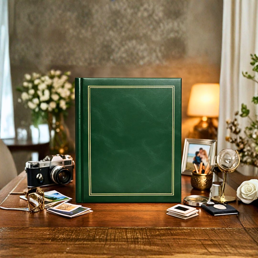 Album samoprzylepny spirala 23x28 cm 60 stron DRS30C-GREEN - zdjęcie 2
