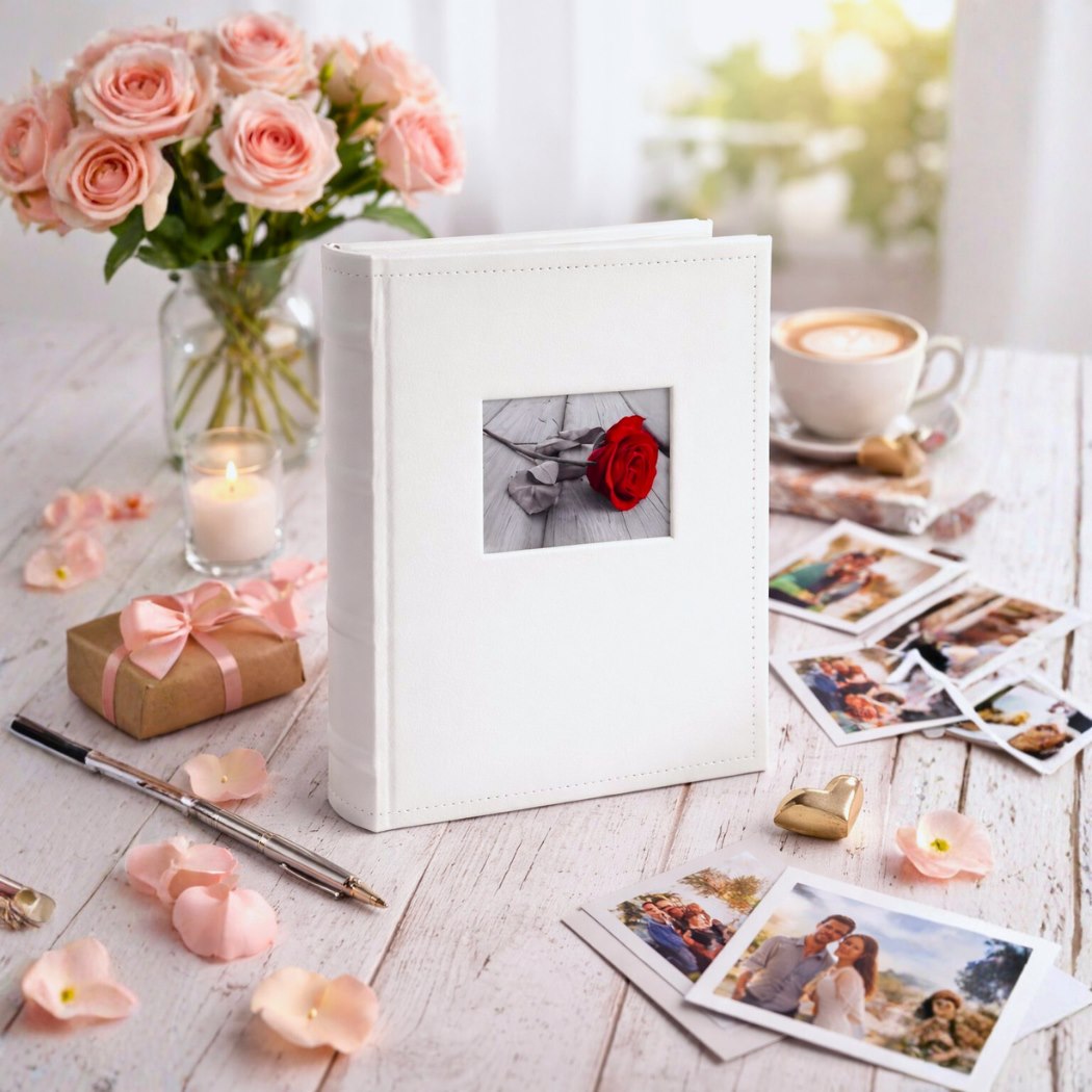 Album kieszeniowy szyty 15x21 cm 50 zdjęć KD6850WHITEW - zdjęcie 2