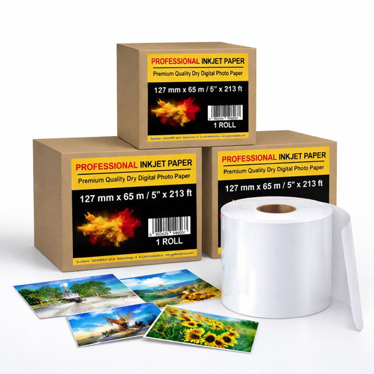 Professional Inkjet Paper – papier fotograficzny w rolce o wymiarach 127mm (5'')*65m - LUSTRE - Frontier-S DX-100, SureLab D700, Green II